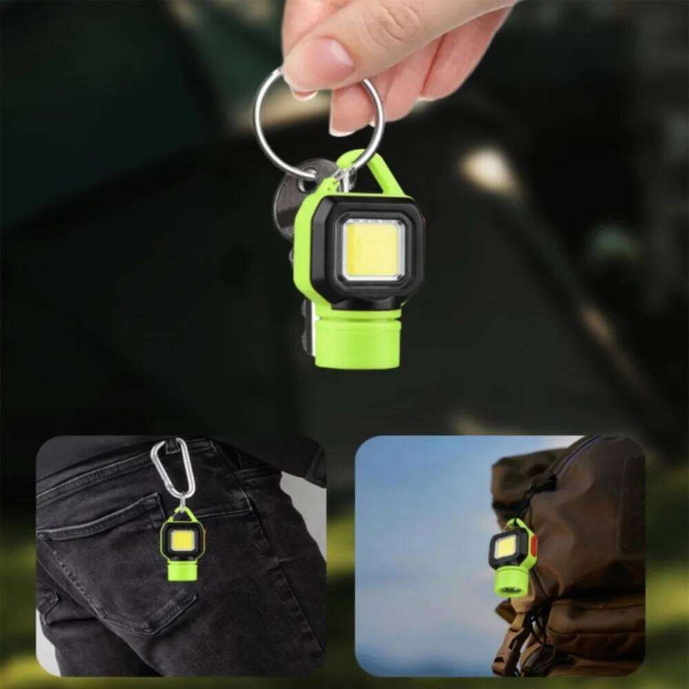Rechargeable Outdoor Flashlight Multi-function Portable LED Mini Light Keychain S260302