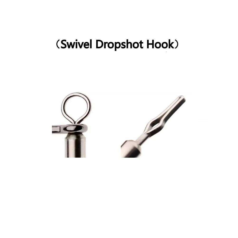 Cast&Catch Swivel Dropshot Hooks 1# 7Pcs Bass Soft Bait Fish Hook For Down Shot Rig Z260228