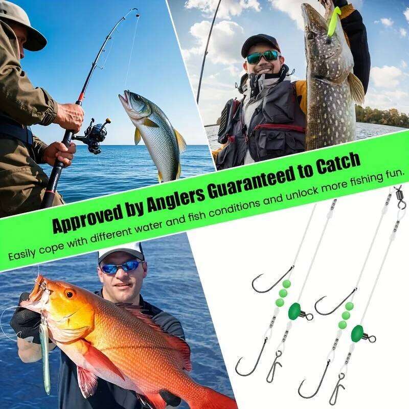 Pre-Tied Pulley Rigs Surf Fishing - Ready for Flounder, Whiting, Bass | Heavy Duty Nylon, Multiple Sizes Z260228