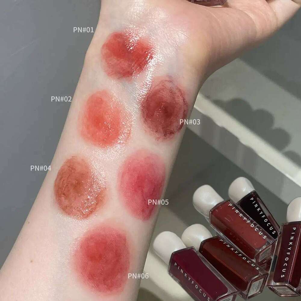 Pinkyfocus Mirror Glaze - Moisturizing, Long-Lasting, Non-Stick Cup, Brightens Tone, Waterproof Lip Gloss Creates Hydrated and Plump Lips, Suitable fo