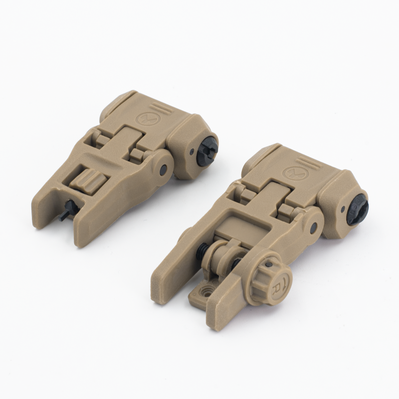 Gen III Flip Up Sights Front & Rear Black Polymer 20mm Picatinny Mount