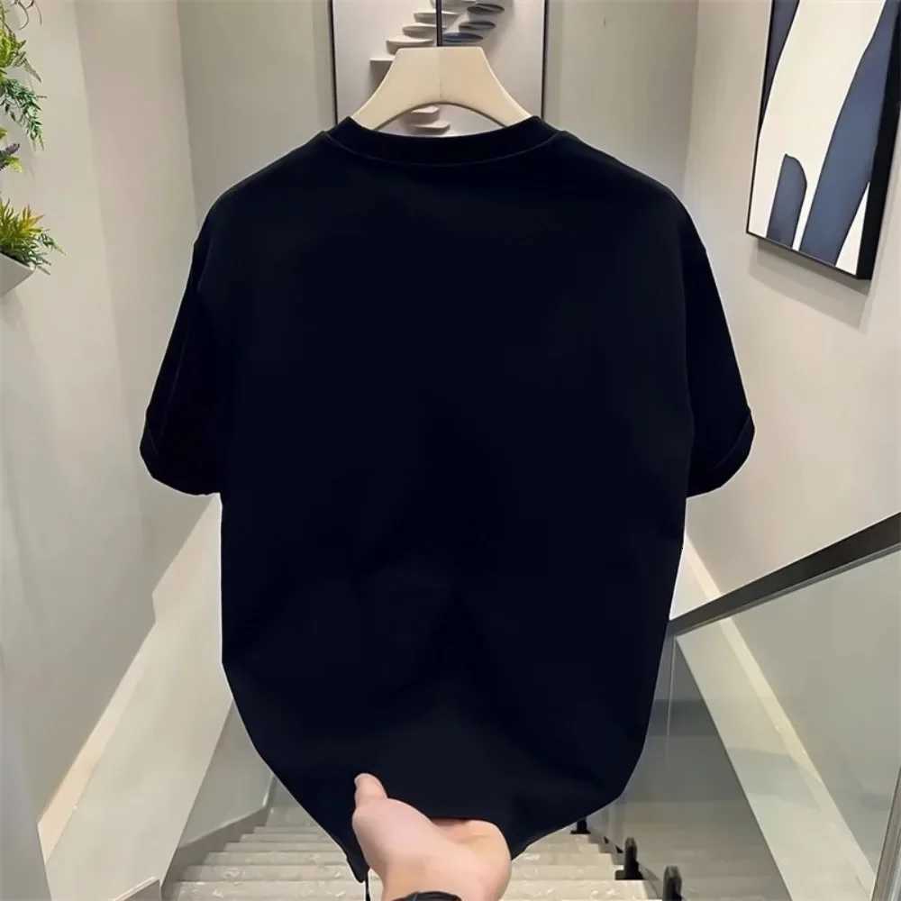 T-shirt 2026 Summer Loose Three-quarter Sleeve Cotton Simple Print Casual Ins Fashion TopT260303