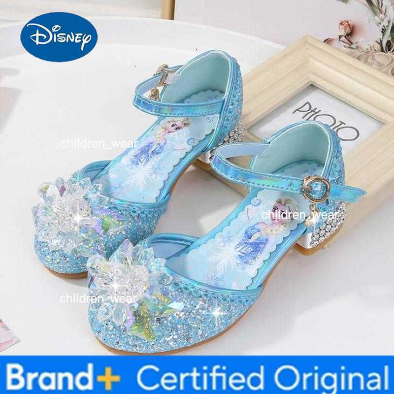 Disney childrens high heel princess party shoes summer new girls sandals baby childrens shoes little girl crystal shoes H260303