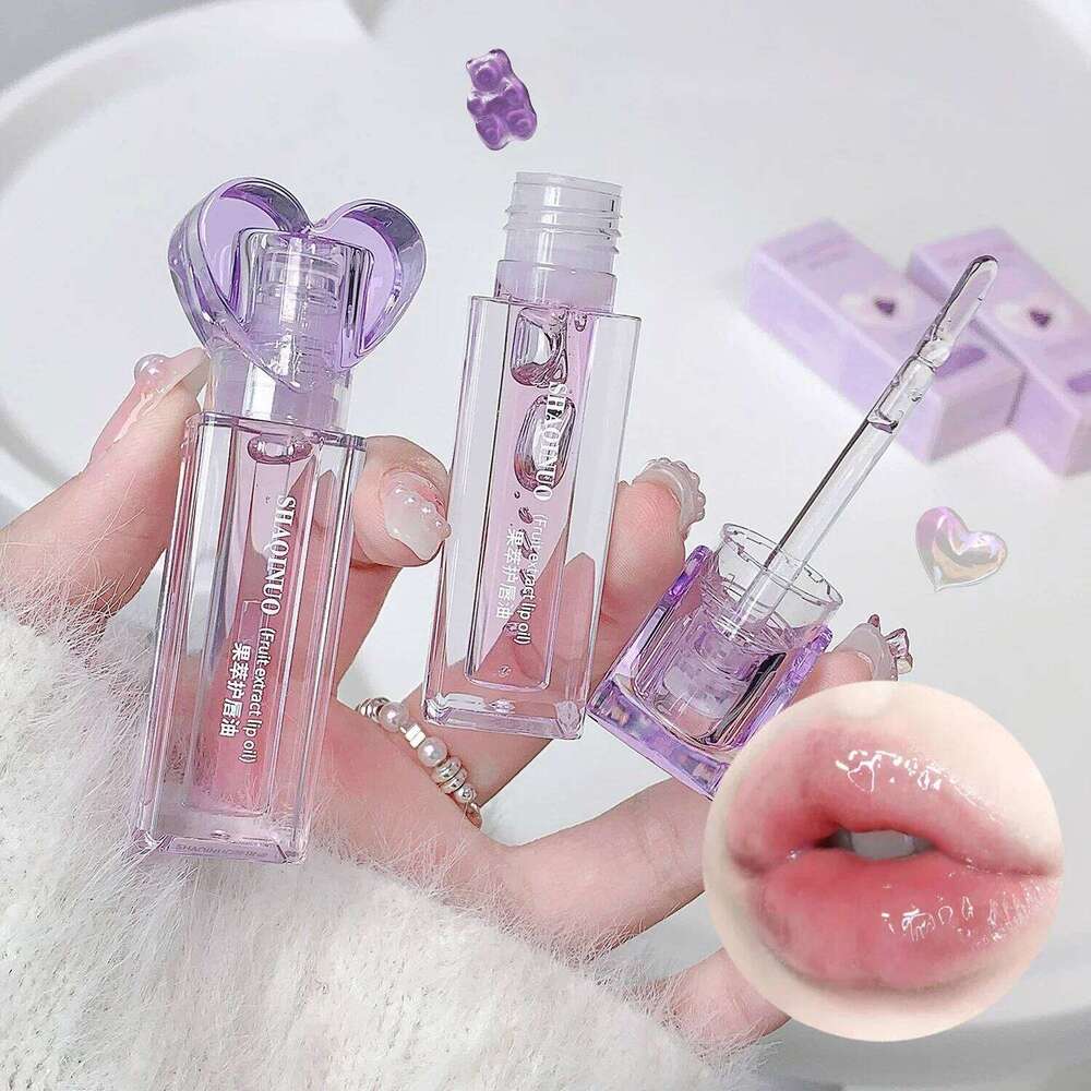 Plumping Jelly Gloss Lasting Moisturizing Transparent Lip Oil Water Light Mirror Peach Lipstick Women Lips Makeup Cosmetics H260302
