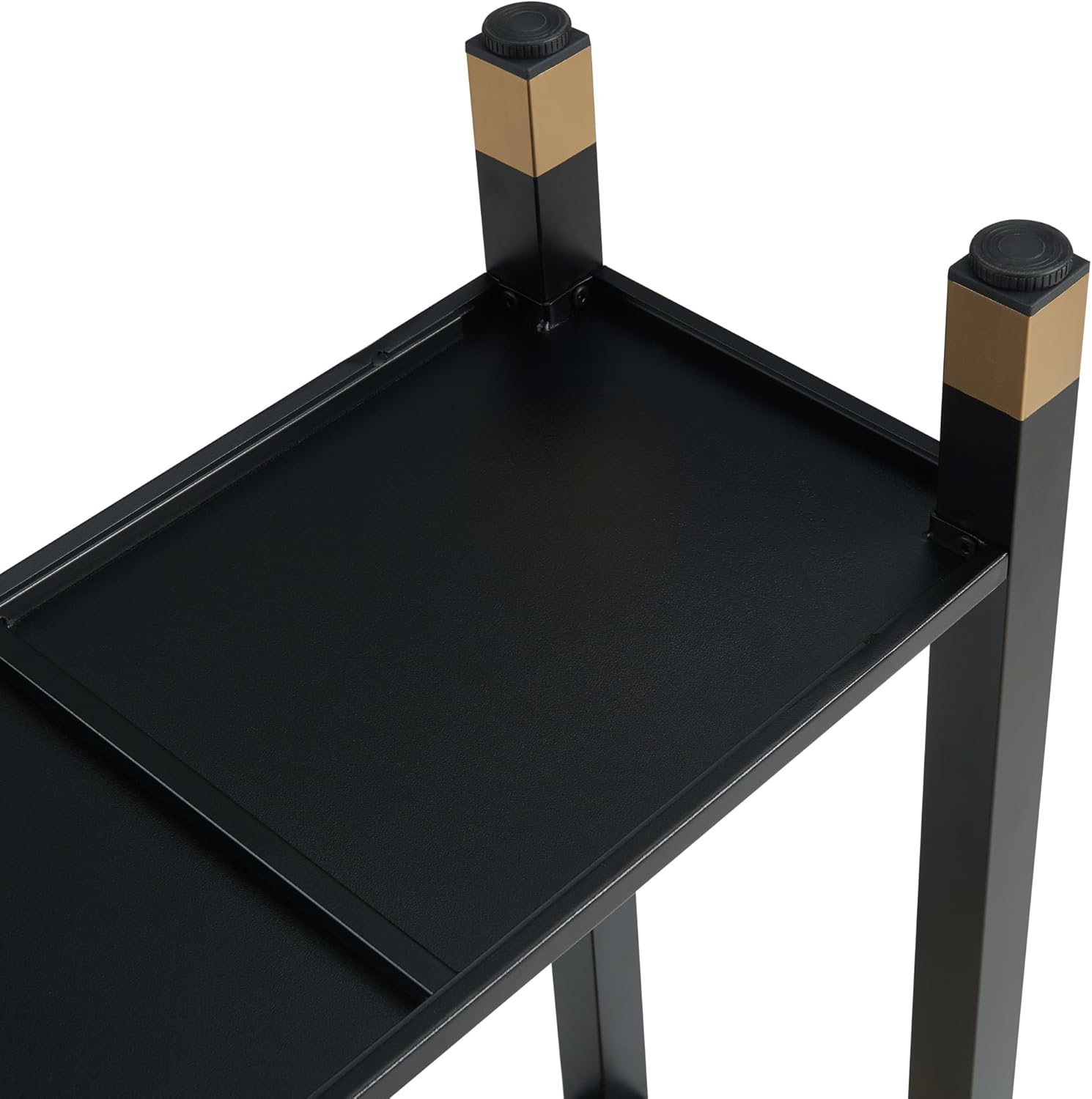 Glass Entryway Table 2-Tier Entry Way Console Entrance Table 41"L Narrow Sofa Table with Shelves Ideal for Hallway Entryway Living Room Foyer Cor