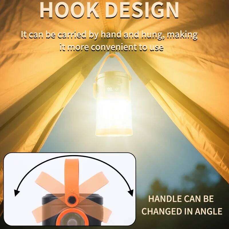 LY36 Long Battery Life Solar Tent Lantern USB Rechargeable Waterproof Outdoor Camping Atmosphere Light S260302