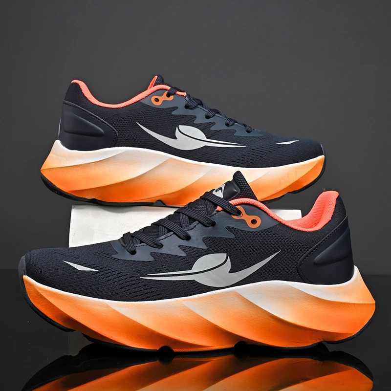 Carbon Plate Men Running Shoes Marathon Speciality Sports Breathable Lightweight Womens Comfortable Nonskid Leisure Sneakers K260303