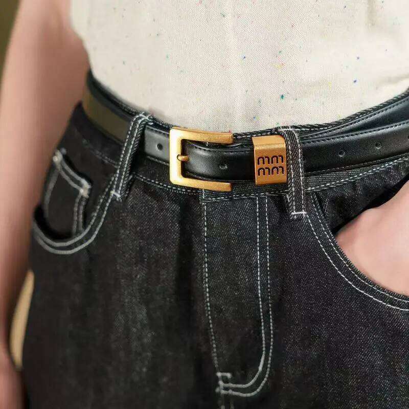 2025 Luxury Genuine Leather Belt Women Cowhide Suede Belts with Trendy Square Alloy Buckle Ideal for Dresses and Jeans 110cm S260228