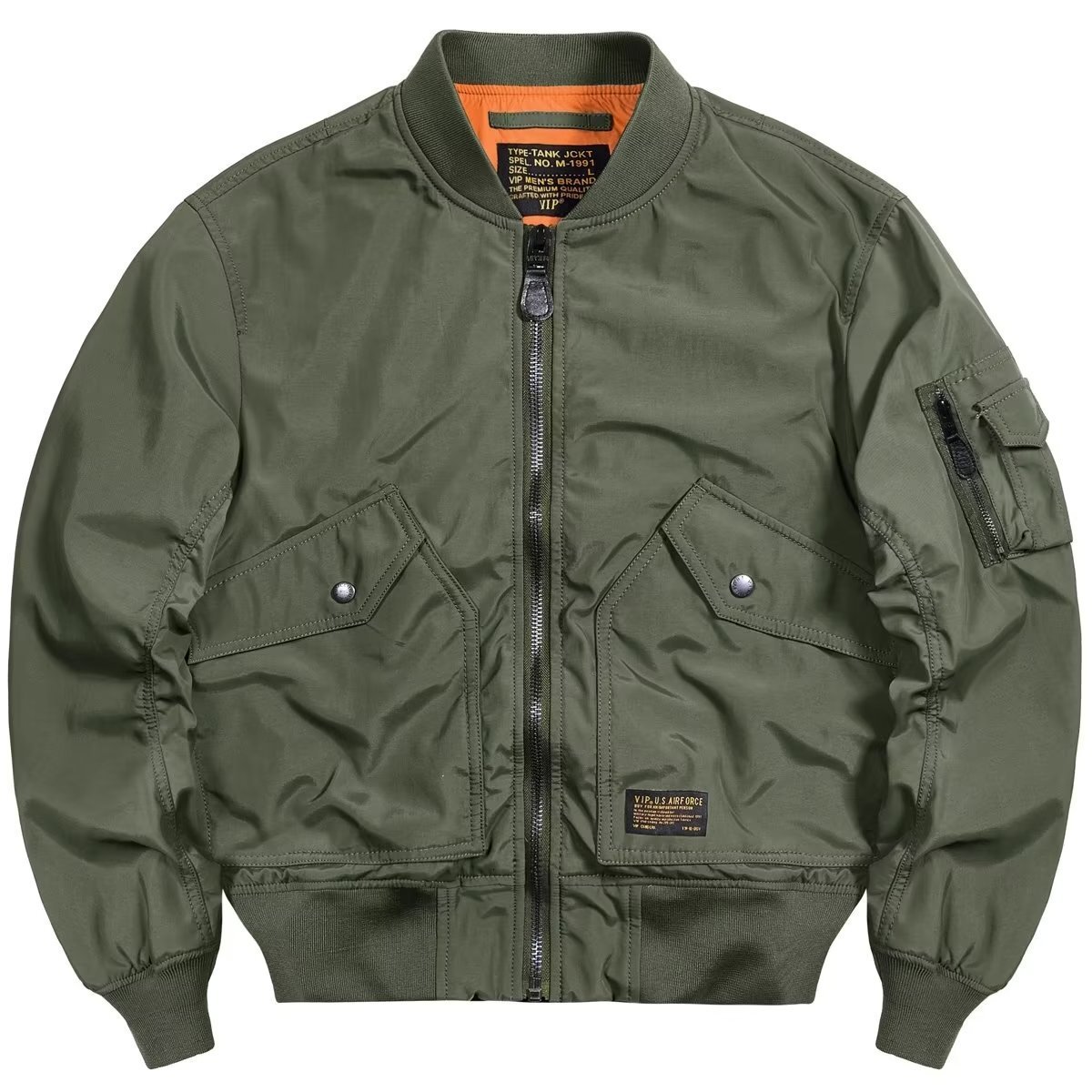 Light Luxury Jcket Men's Americn Designer Jacket Retro Air Force Pilot Spring Autumn Winter Militry Bsebll Cotton Jcket