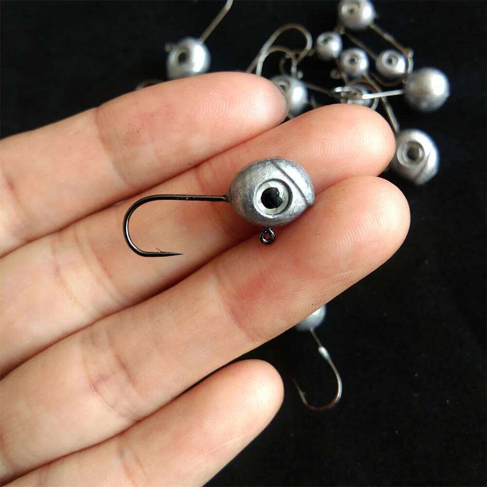 Swolfy 20pcs New Ajing Hooks With Eyes Jig Head Rockfish Lure Bait Fishing Accessories Z260228