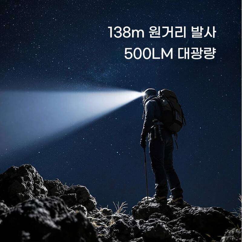 BLACK DOG 1 outdoor camping headlight with adjustable angle USB rechargeable headlight, portable work light for fishing, hiking, S260302