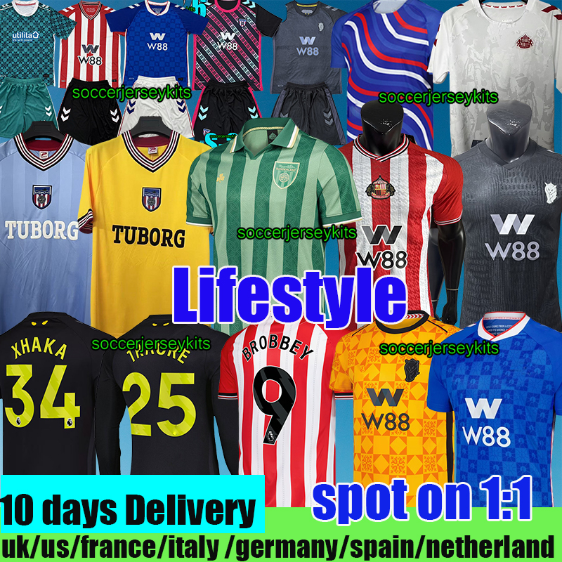 XH A K A sunderland 25 26 football shirts Black Cats Blackout kits Retro Soccer Jerseys safc home away third PRITCHARD safc football shirts long sleeve third stripe