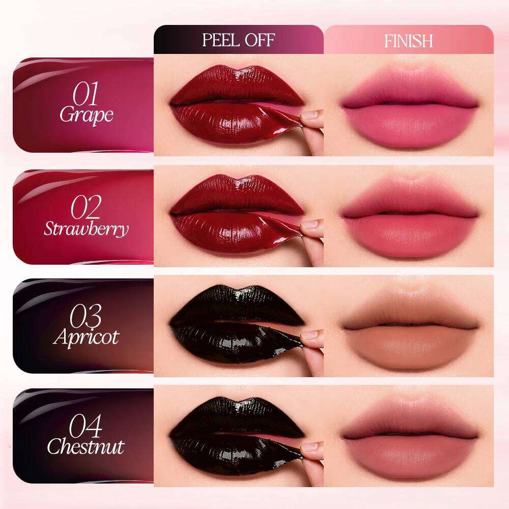 O.TWO.O Stain Tattoo Highly Pigmented 48h Color-lock Waterproof Nourish Care Peel-off Lip Tint Lipstick Makeup H260302
