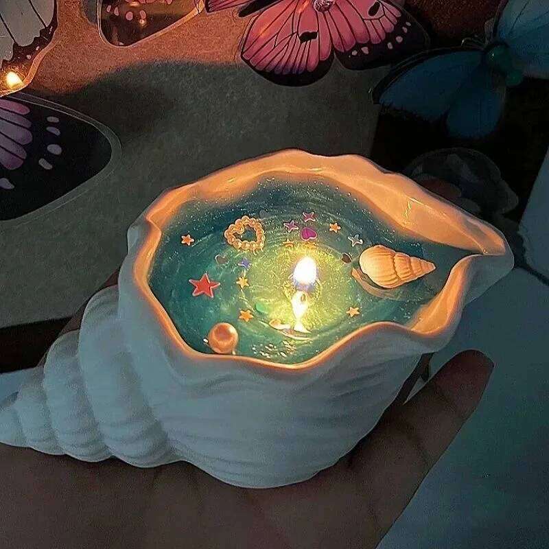 Originality Ocean Wind Candles Conch Shell Handmade Aromatherapy Candle Gift Handicrafts Atmosphere or Mood W260303