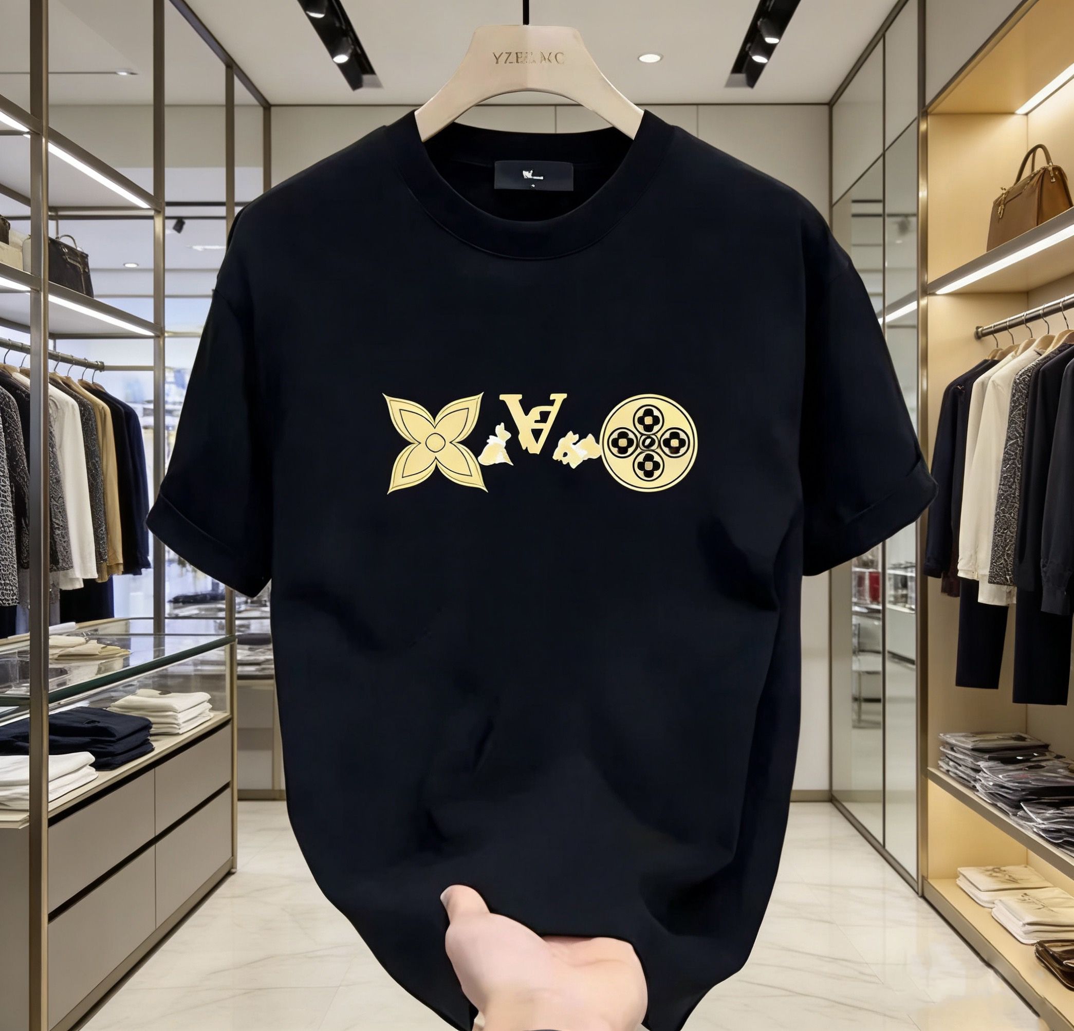 Summer Fashion Men Women T-Shirt Colorful Floral Letter Print Short Sleeve Tops Cotton High Quality Casual Designer Style Clothing