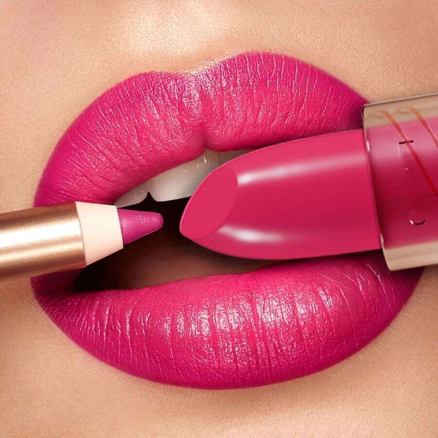 1PC Nude Lipstick Waterproof Lipliner Pen Sexy Matte Contour Tint Lasting Non-stick Cup Lip Gloss Korean Makeup Cosmetic H260302