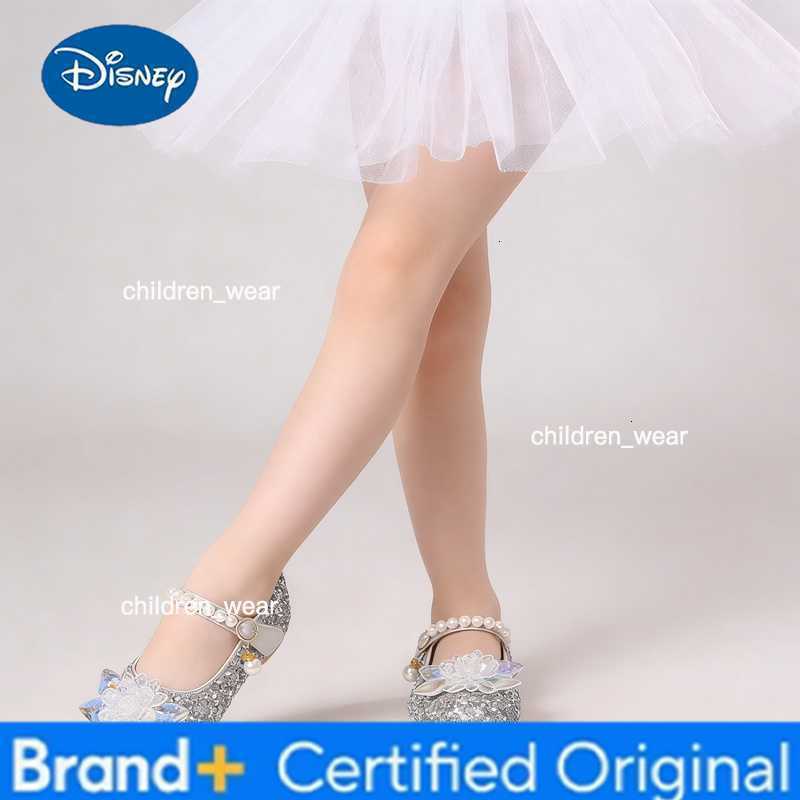 Disney Girls Shoes Frozen Elsa Princess Soft Sole Shoes Summer Childrens Crystal Pearly Shiny Girls Pink Blue Shoes H2603031