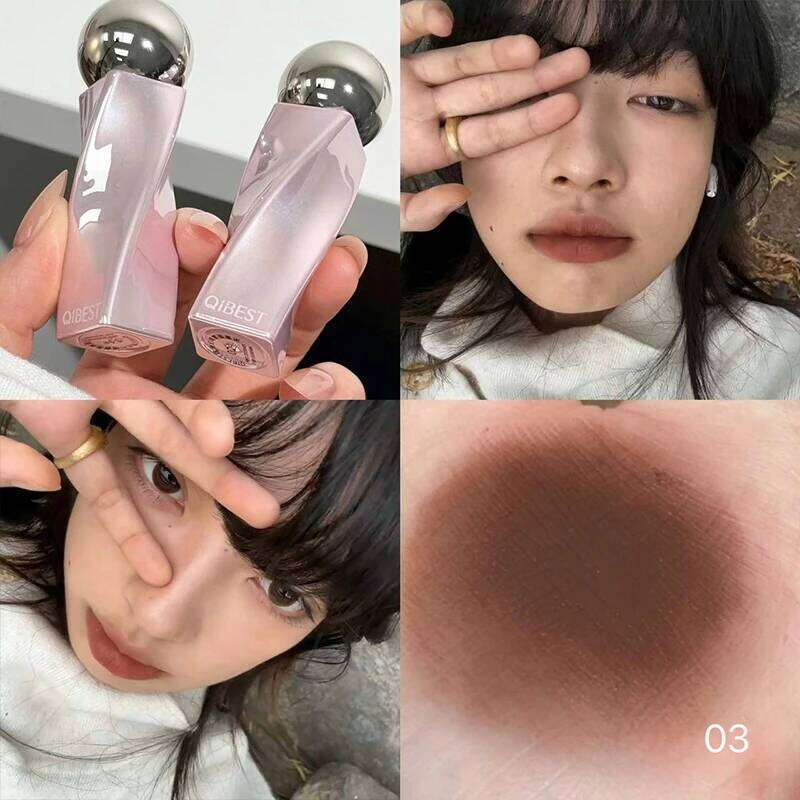 QIBEST Matte Velvet Gloss Waterproof Liquid Lipstick Nude Tint Makeup Glaze Red Lip Stain Korean Cosmetics H260302