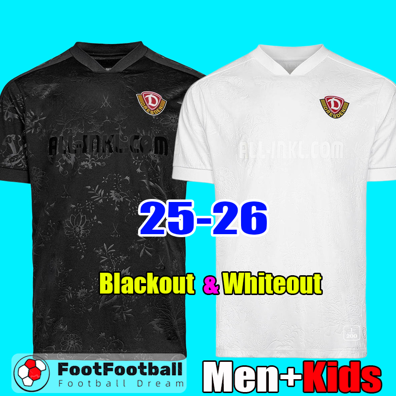 S-4XL 26 27 SC Dynamo Dresden Special Blackout Whiteout Soccer Jerseys 2026 2027 Football Shirt Camisetas de Futbol men Kids Kit uniforms