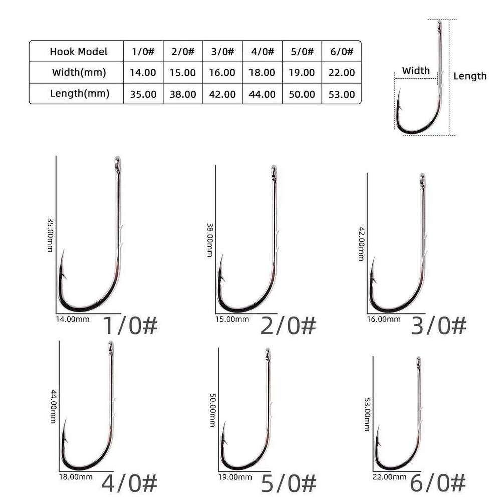 20/50pcs Hooks Fly Fishing Access Box Long Shank Barbed Single Circle Carp Hook High Carbon Steel Sea Fishinhook Z260228
