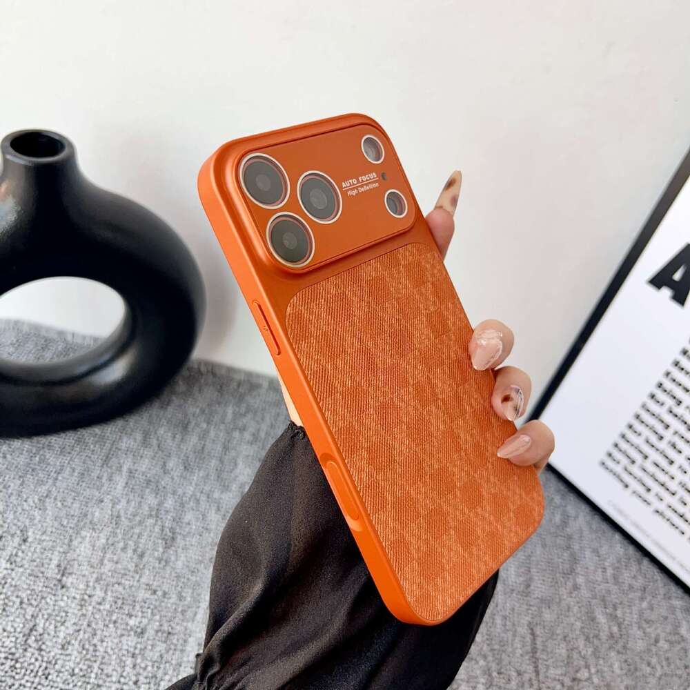 Matte Fabric Texture Phone Case iPhone Series Suitable for Apple 17 Pro Max plaid phone case for Daily Commute & Business