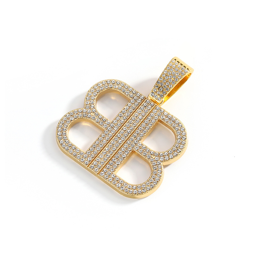 Classic Best-Selling Bajia B Letter Retro Necklace for Women High Version Alloy Full Diamond Material Direct from Manufacturer