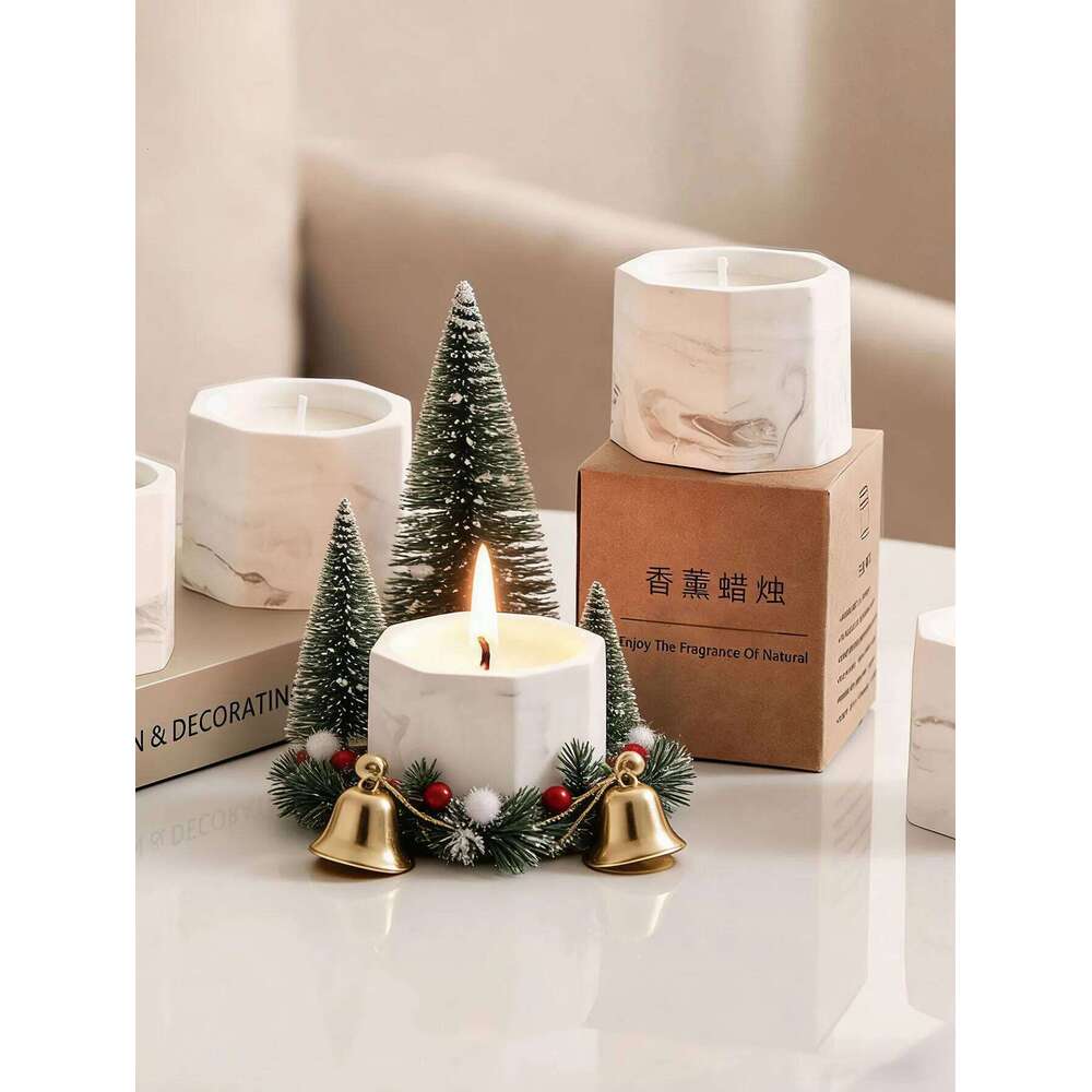 Ink stone plaster cup candle aromatherapy creative gift for a cosy bedroom home with long-lasting essential oil fragrance W260303