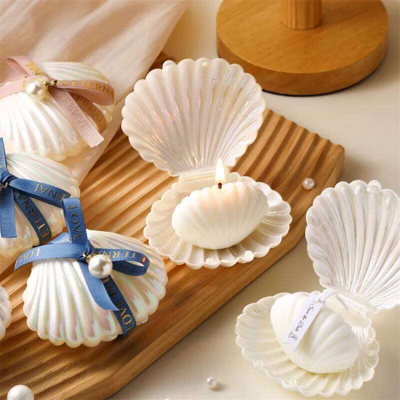 Scented Candle, Pearl Set, Wedding Favors Candle for Guests, Gift, Party, Holiday, Home Decor, Sea Shell Candles W260303