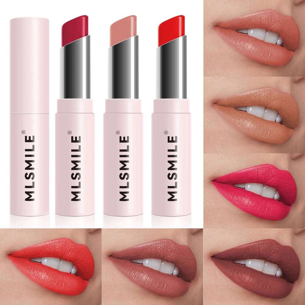 6 Colors Lipstick Long Lasting Waterproof Stick Crayon Balm Moisturizing Lip Gloss Rotatable Rouge Women Makeup H260302