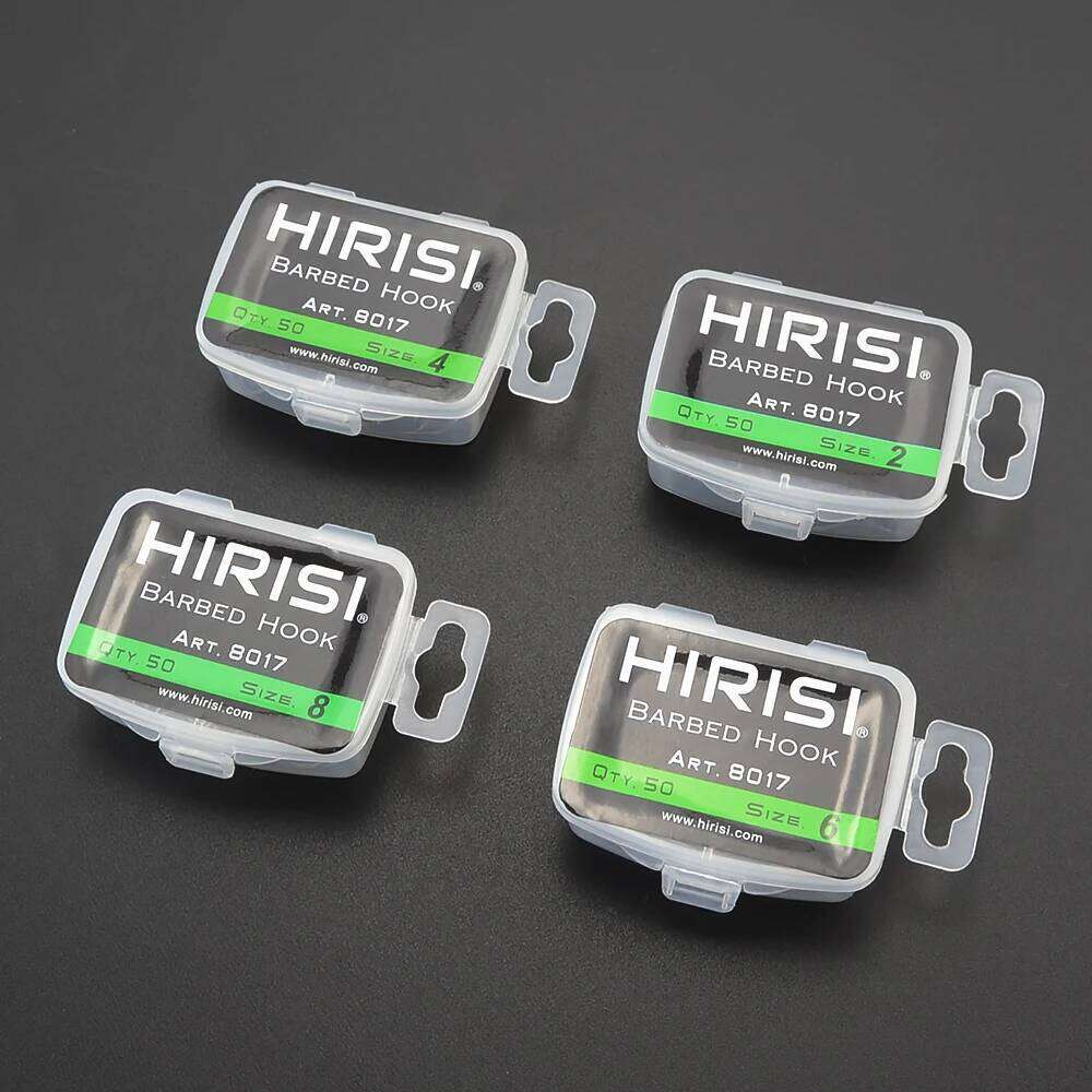 Hirisi 100pcs Carp Coating High Carbon Stainless Steel Barbed 8017 Fishing Hooks Accessories Z260228