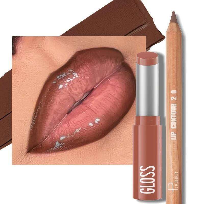 1set, 8 colors lip liner lipstick combo, long-lasting moisturizing, easy to apply, comes with a pencil sharpener, gift for women H260302