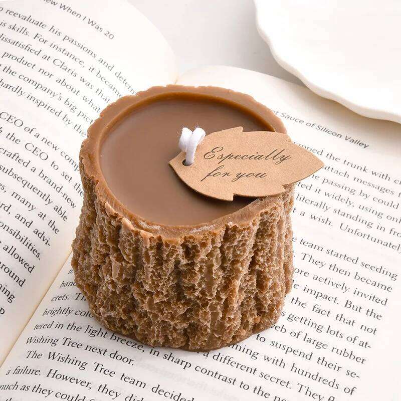 Forest Style Tree Stump Scented Candle, Accessories for Wedding Boxes, Creative Home Decoration, Holiday Gift Candle W260303
