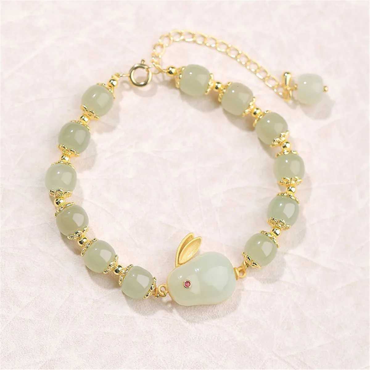 Fashion Rabbit Ulzzang Kawaii Bracelet for Women Cute Chinese Vintage Jewelry Lucky Bell Gifts for Family Lovers Femme Gifts H260303