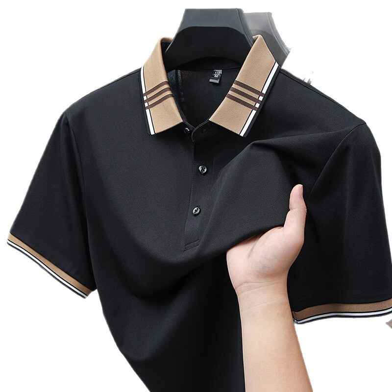2026 Luxury Brand Designer Clothing Summer New Men's Short Sleeve Polo Shirt For Young And Middle-Aged, Casual Business Turn-Down Collar Solid Co