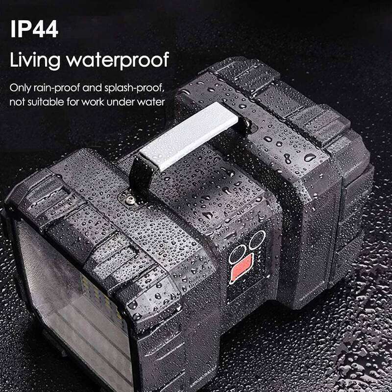 Double Head Handheld Searchlight USB Rechargeable LED Super Bright Flashlight 10000mAh High Power Floodlight For Fishing Camping S260302