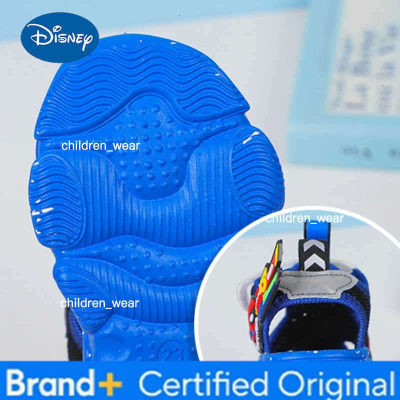 Disney LED Sport Sandals Summer Cartoon Fashion Spiderman Sandals for Boys Casual Beach Shoe Soft Sole Kids Shoes H260303