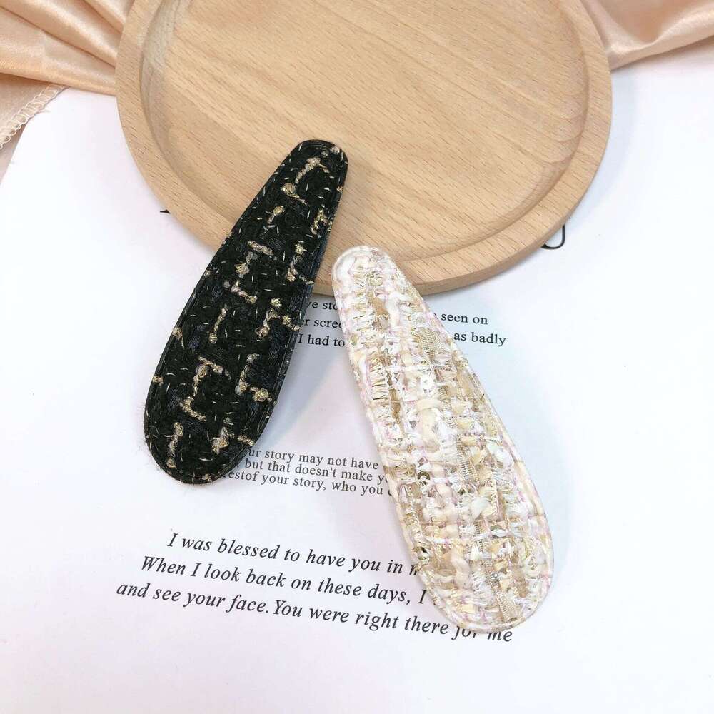 Jewelry Hair Clips & Barrettes Retro Leopard Print Inspired Tweed Elegant Black and White Contrast Color BB Clips Non-Slip Side Clips for Daily and Pa