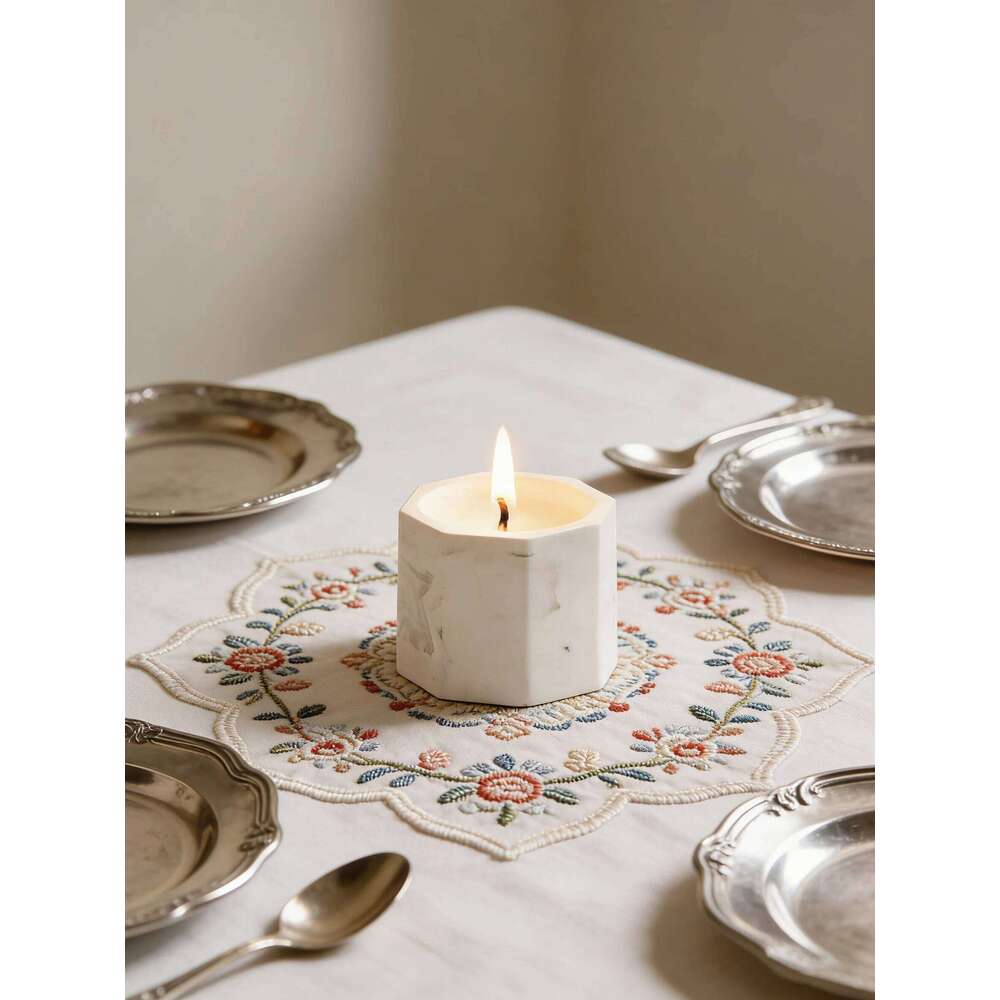 Marble Scented Jar Candle - Smokeless Aromatherapy Home Decor Gift W260303