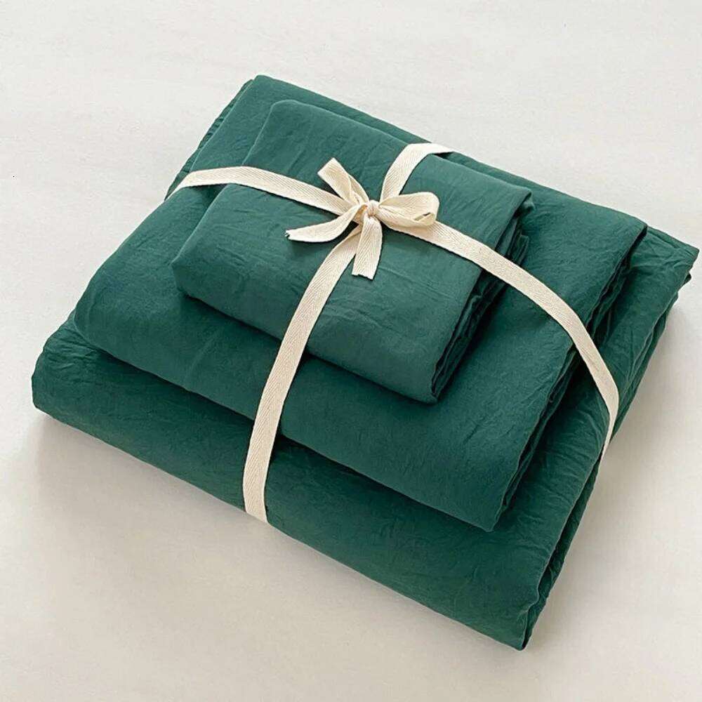 Thick Pure Brushed Sheets, Duvet Cover Set, Four Piece Bedding Set Bed Sheet, Fully Enclosed for Home Gift W260302