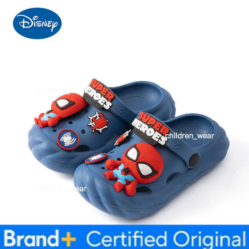 Disney 2026 ChildrenS Hole Sandals Boys Summer Home Slipper Cartoon Spider-Man Slipper ChildrenS Gifts Beach Shoes Size 18-29 H260303