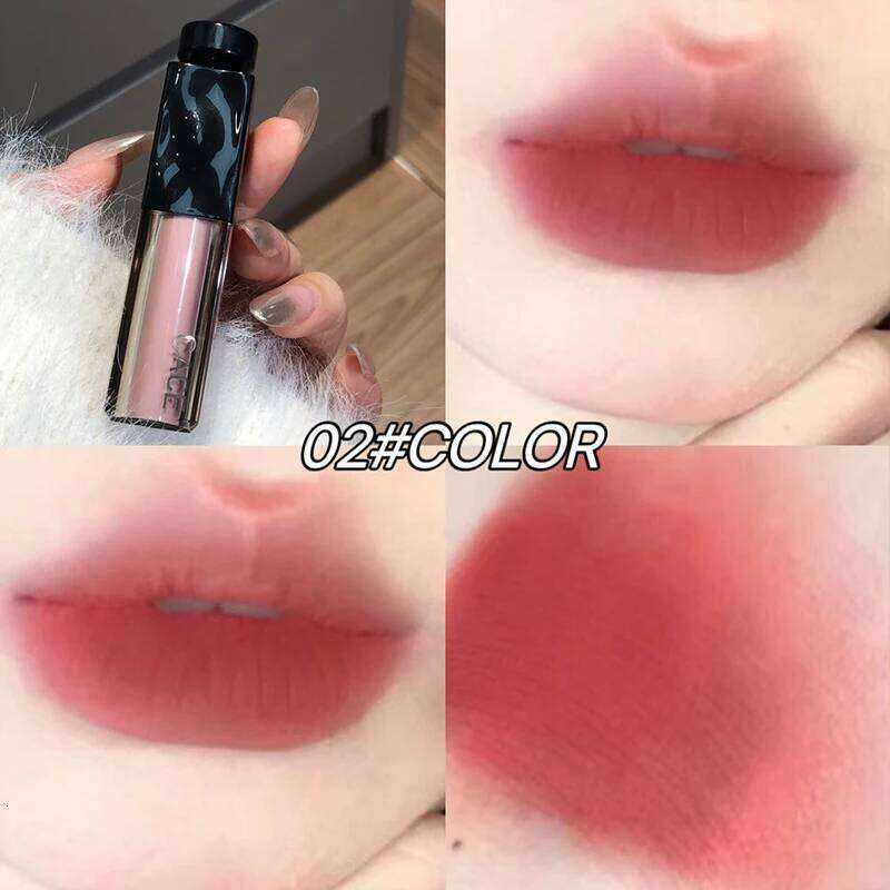 CACE Mud 6 Colors Mist Velvet Nude Liquid Lipstick Waterproof Lasting Lipgloss Non-stick Cup Sexy Red Lip Tint Korean Makeup H260302