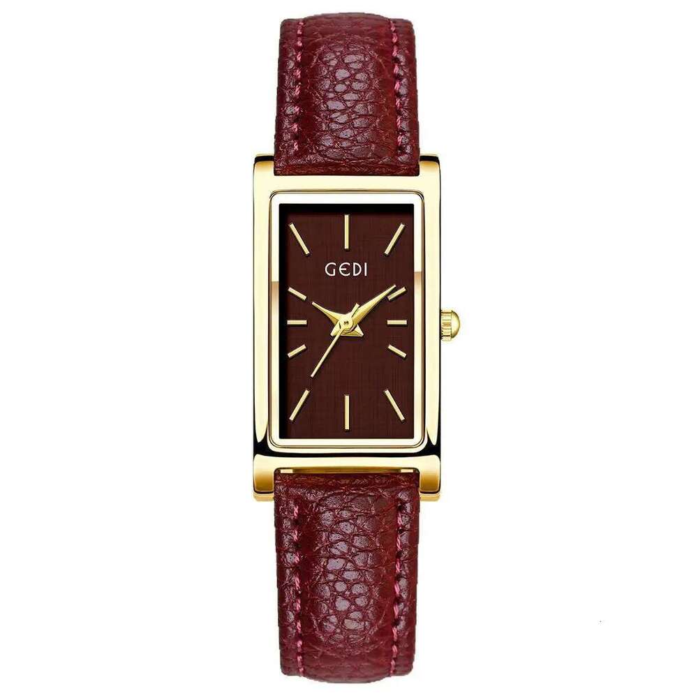 UTHAI 13096 CQ494 Fashionable minimalist women's with retro and high-end feel, round belt, student quartz watch XJ260303