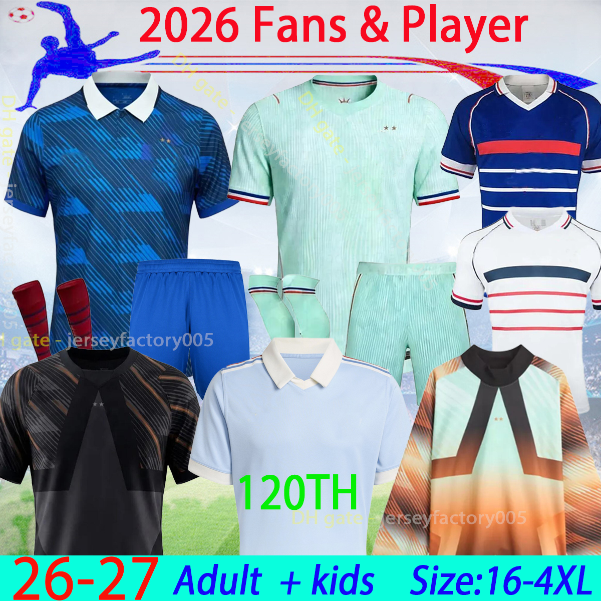 2026world cup MBAPPE soccer jerseys player version GRIEZMANN 26 27 French Coupe du monde national team francia GIROUD fans DEMBELE EKITIKE Football shirts