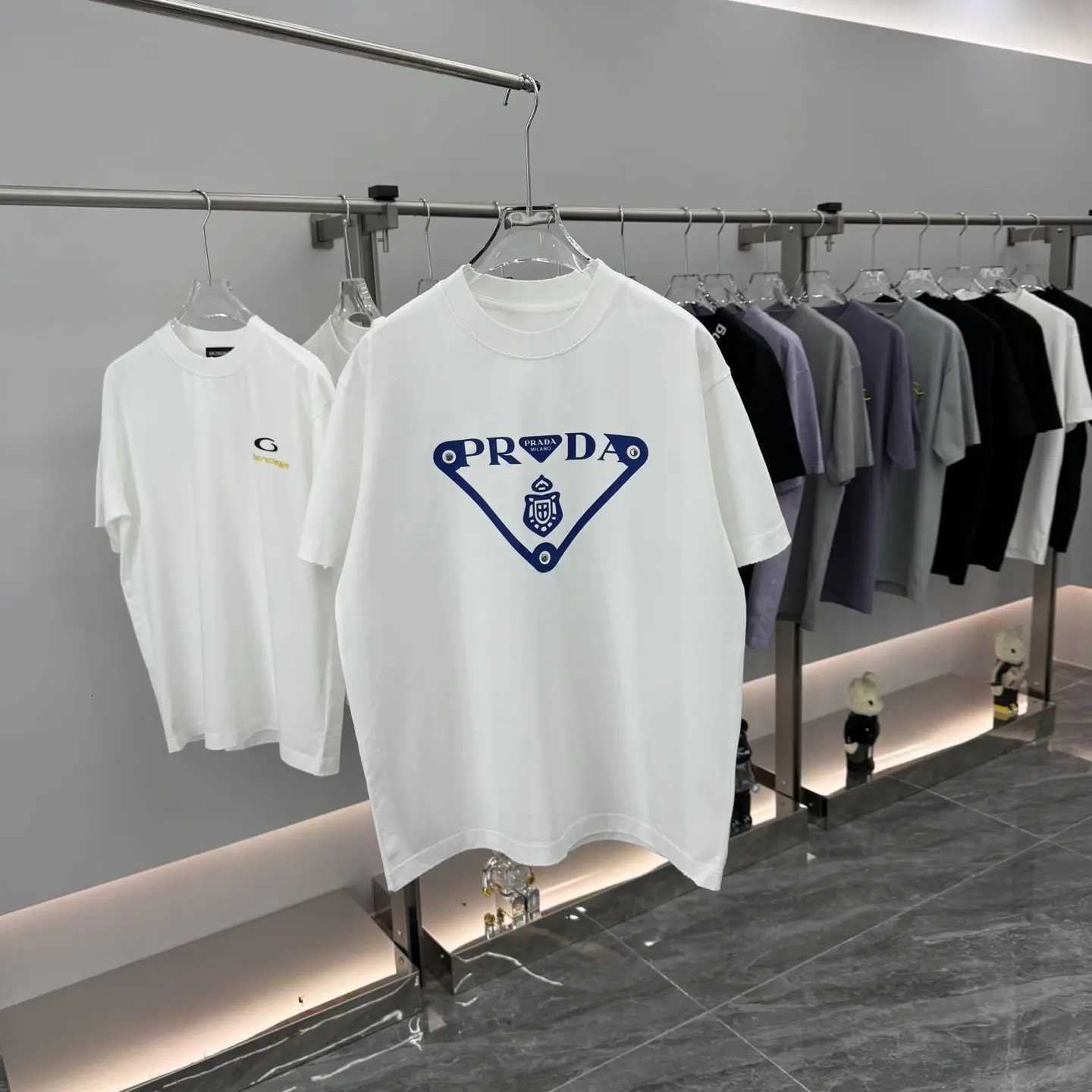 T-shirt Luxurious Summer 100% Pure Cotton Printed Round Neck Lightweight Loose Unique Fashion TopT260303