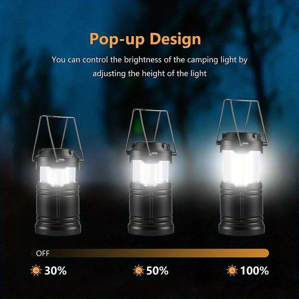 1/2/4PCS Camp Lamp Camping Tent Portable Multifunctional Emergency Light Battery Outdoor Pony Lantern S260302