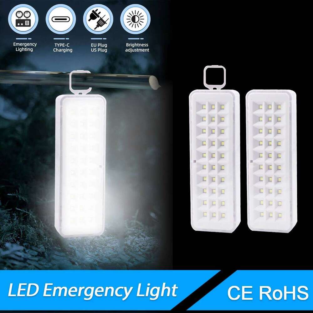 30LED Lamp Portable Emergency Evacuation Light Wall-mounted Smart Home LED Bulb 3 Modes Dimmable Camping Lights S260302