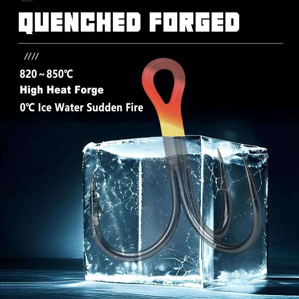 9KM Triple Hook 10Pcs Treble 3X Sea Fishing Hooks Hard Lures for Freshwater Saltwater Z260228