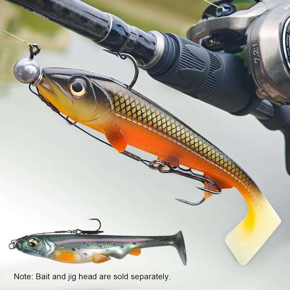 Spinpoler Belly Assist T-Hook Stinger Rig With Wire Line Jig And Shad Fishing Bass Pike Perch Zander Accessories Tackle 3pc/Pack Z260228