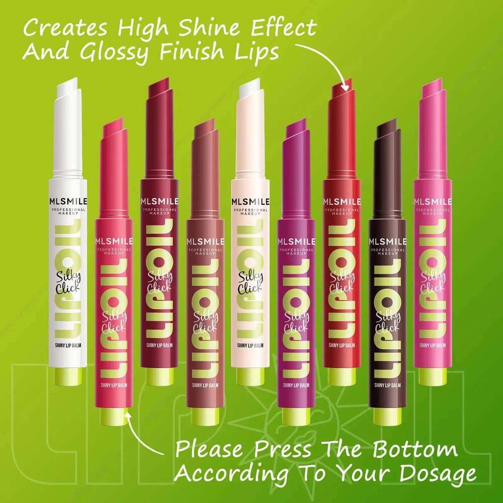 MLSMILE Multicolor Silky Lipstick Hydrating Lip Balm Long Lasting Mirror Gloss Oil Nourishing Radiant Press H260302