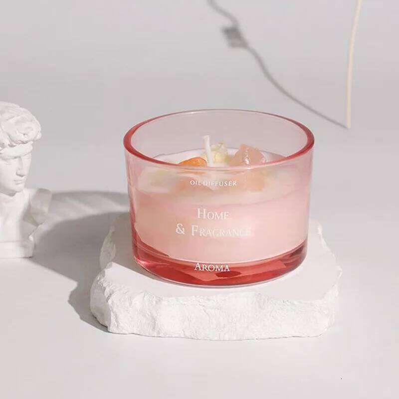 Handcrafted Crystal Scented Light-scented Transparent Glass Cup Jar Candles, Festival And Birthday Gifts As Souvenirs W260303